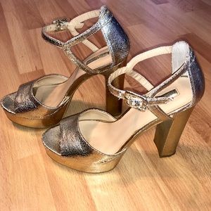 TopShop; Gold / Champagne Heels
